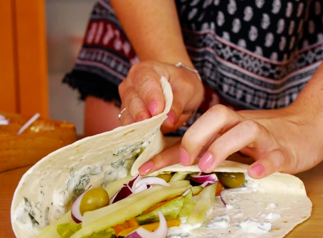 Wrap à la grecque Ma Cuisine Enthousiaste