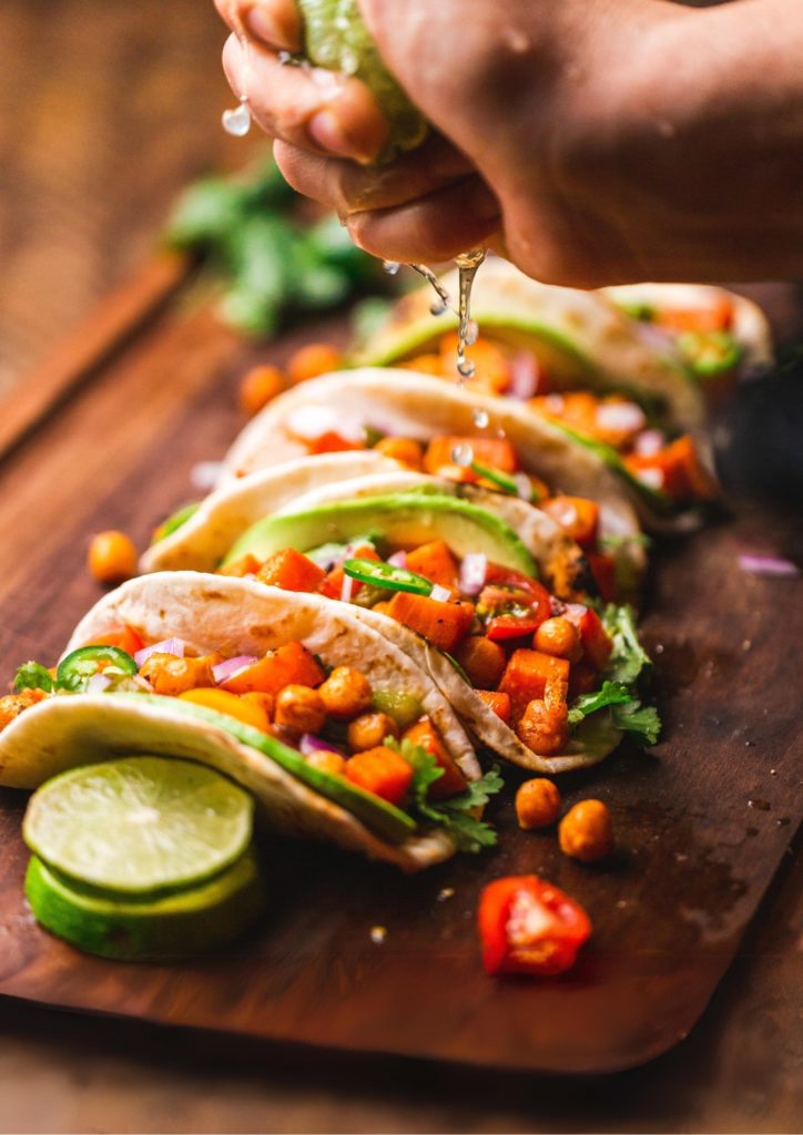 Tacos végétarien spécialité d'amérique du sud